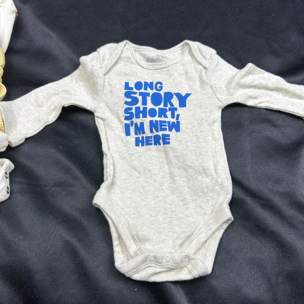 Baby Boy 0-3M Long Sleeve Bodysuits Sleeper Bundle Star Wars Carters 8pc Set